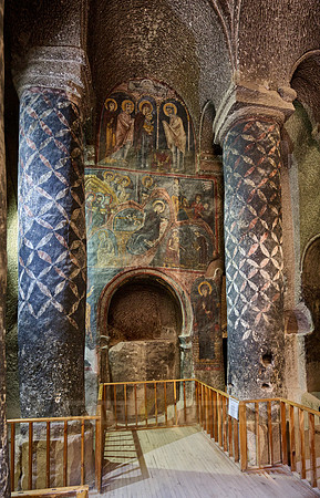 Religious murals in Gumusler Cave Monastery