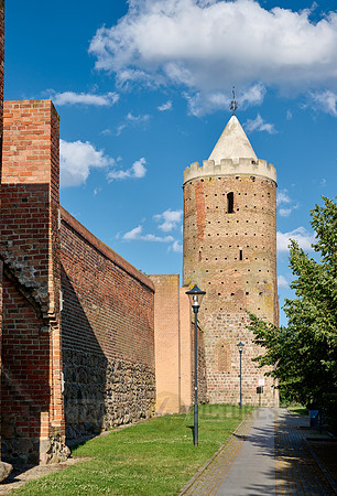 city wall with Blindower Torturm of Prenzlau