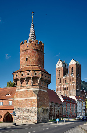Middle Gate Tower and St. Mary's church of Prenzlau