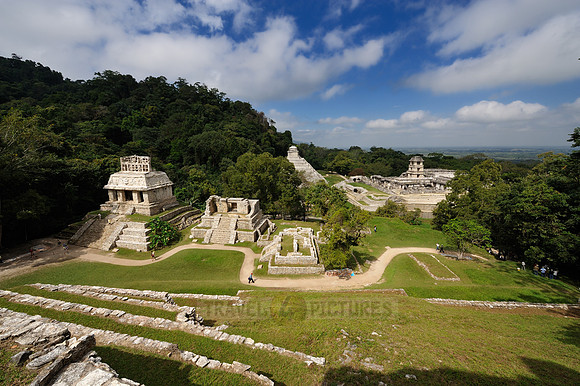 overview of Maya archaeological site Palenque