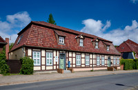 typical half-timbered house in Boitzenburg