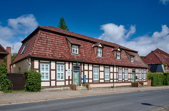 typical half-timbered house in Boitzenburg