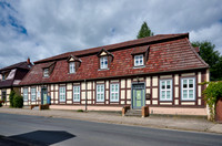 typical half-timbered house in Boitzenburg