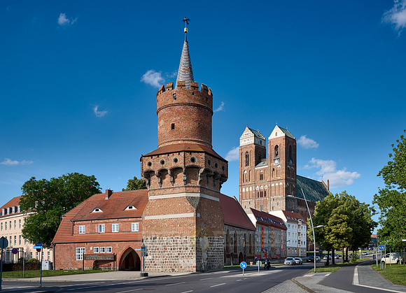 Middle Gate Tower and St. Mary's church of Prenzlau