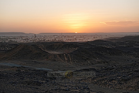 desert landscape at sunset