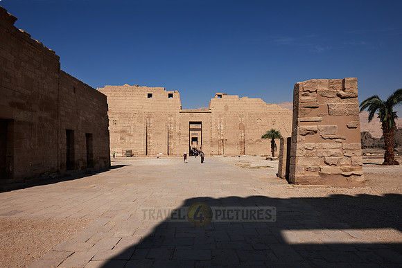 first pylon inside Mortuary Temple of Ramesses III