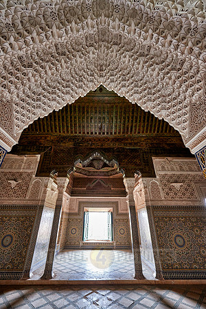 interior view with strong decoration of Telouet
