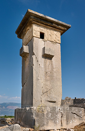 Harpy Pillar in ruins of ancient city Xanthos