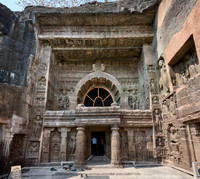 Ajanta caves, facade of cave 19, Aurangabad