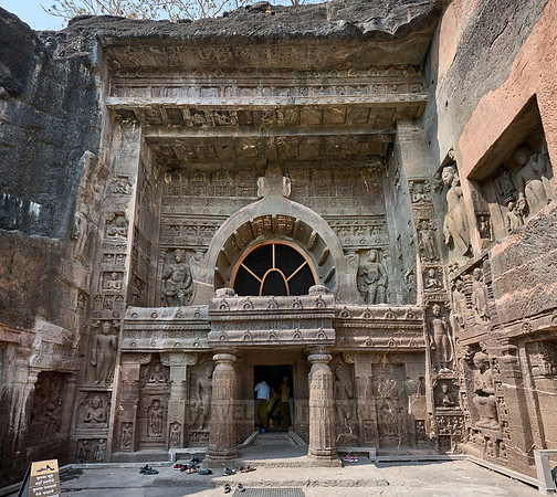 Ajanta caves, facade of cave 19, Aurangabad