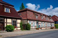 typical half-timbered house in Boitzenburg