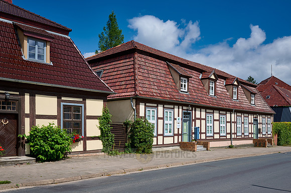 typical half-timbered house in Boitzenburg