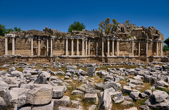 Nymphaeum in ruins of the Roman city of Side