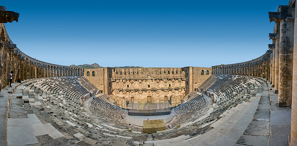 Panorama of Roman Theatre of Aspendos