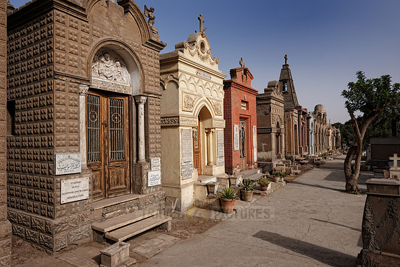 cemetery with tombs