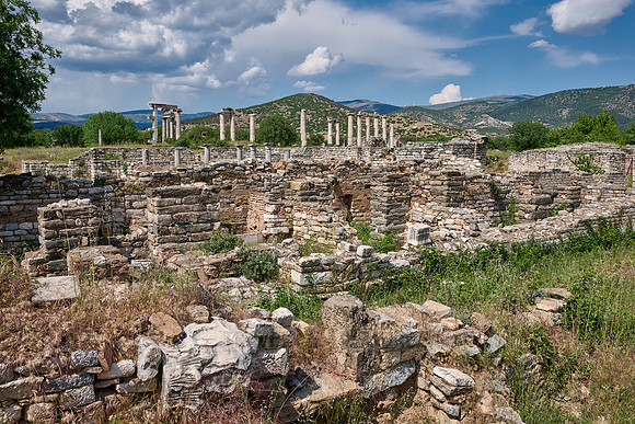 Bishop's Palace in front of Temple of Aphrodite in Aphrodisias