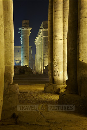 night shot of colonnade
