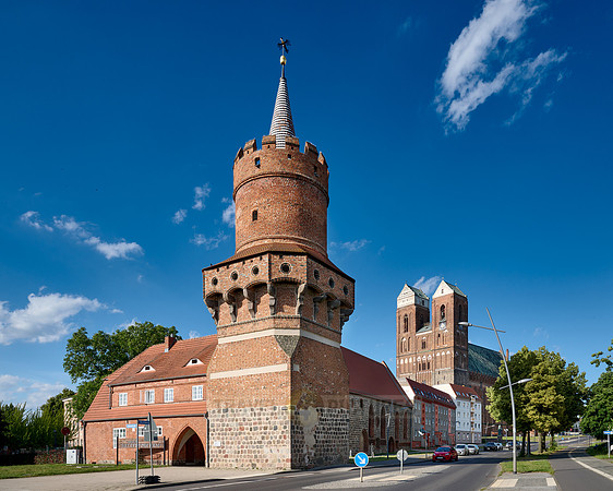Middle Gate Tower and St. Mary's church of Prenzlau