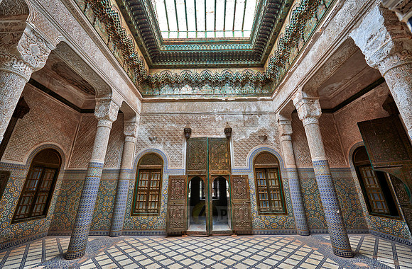 interior view with strong decoration of Telouet