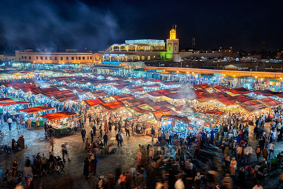 Jemaa el-Fnaa at night
