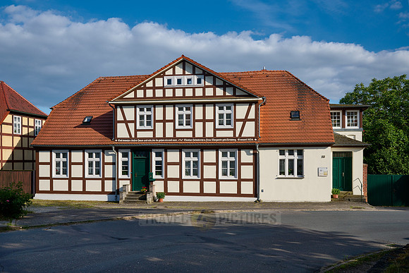 typical half-timbered house in Boitzenburg