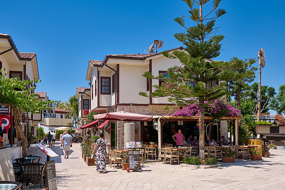 new refurbished Old town of Side