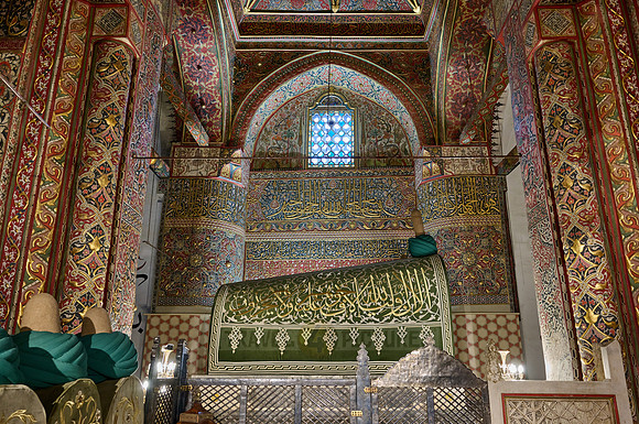 inside shot of Mausoleum and museum of Mevlana Rumi