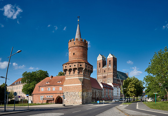 Middle Gate Tower and St. Mary's church of Prenzlau