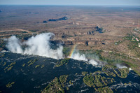 Aerial view from a helicopter of Victoria Falls