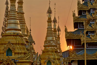 imposing buildings in SHWEDAGON PAGODA