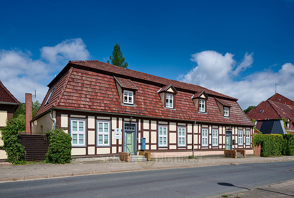 typical half-timbered house in Boitzenburg