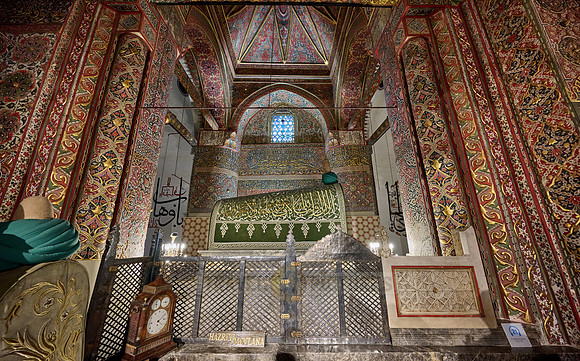 inside shot of Mausoleum and museum of Mevlana Rumi