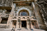 Ajanta caves, facade of cave 9