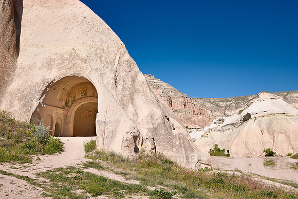 unknown cave churchl in landscape of Rose Valley