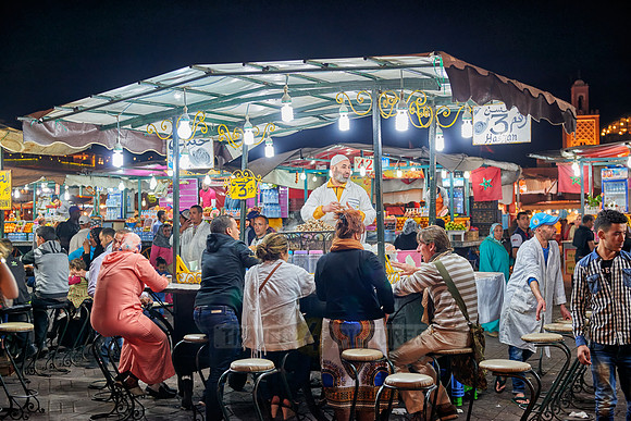Jemaa el-Fnaa at night