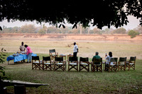 breakfast in Tena Tena tended Camp at Luangwa River