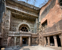 Ajanta caves, facade of cave 19, Aurangabad