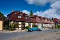 typical half-timbered house in Boitzenburg