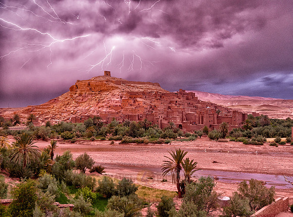 thunderstorm over Aït Benhaddou