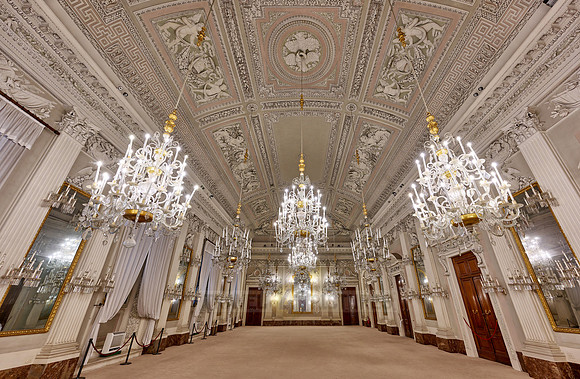 Sala Bianca, inside view of Palazzo Pitti