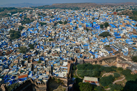 aerial view of Blue City Jodhpur
