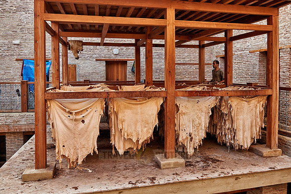 refurbished leather tannery in Old Fez
