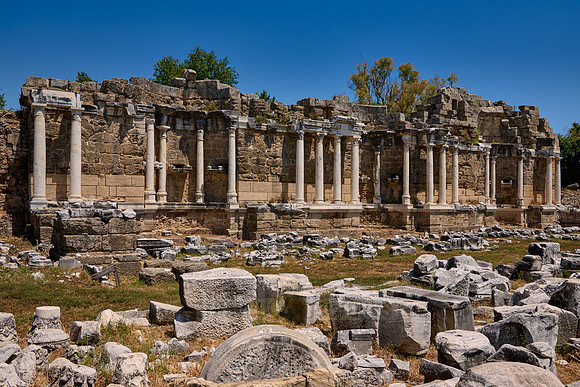 Nymphaeum in ruins of the Roman city of Side