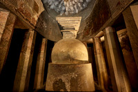 Ajanta caves, interior shot of Cave No. 9