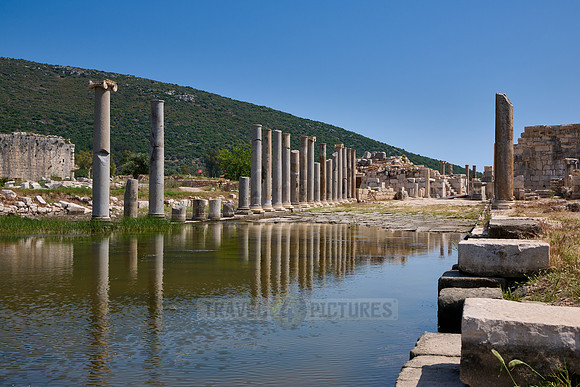 collonnaded harbor street of Patara