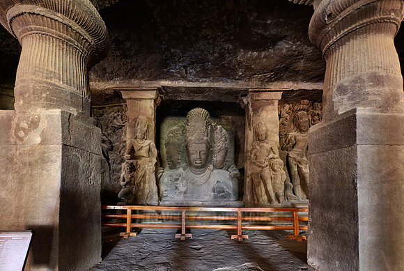 the Eternal Shiva, the Sadashiva, Elephanta caves, Mumbai