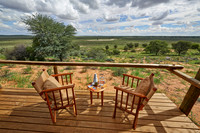 Blick von einer Terrasse des Polentswa Tented Camp  |view from terrace of Polentswa Tented Camp|