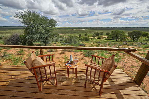 Blick von einer Terrasse des Polentswa Tented Camp  |view from terrace of Polentswa Tented Camp|
