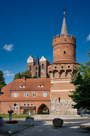 Middle Gate Tower and St. Mary's church of Prenzlau