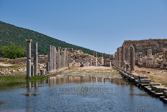 collonnaded harbor street of Patara